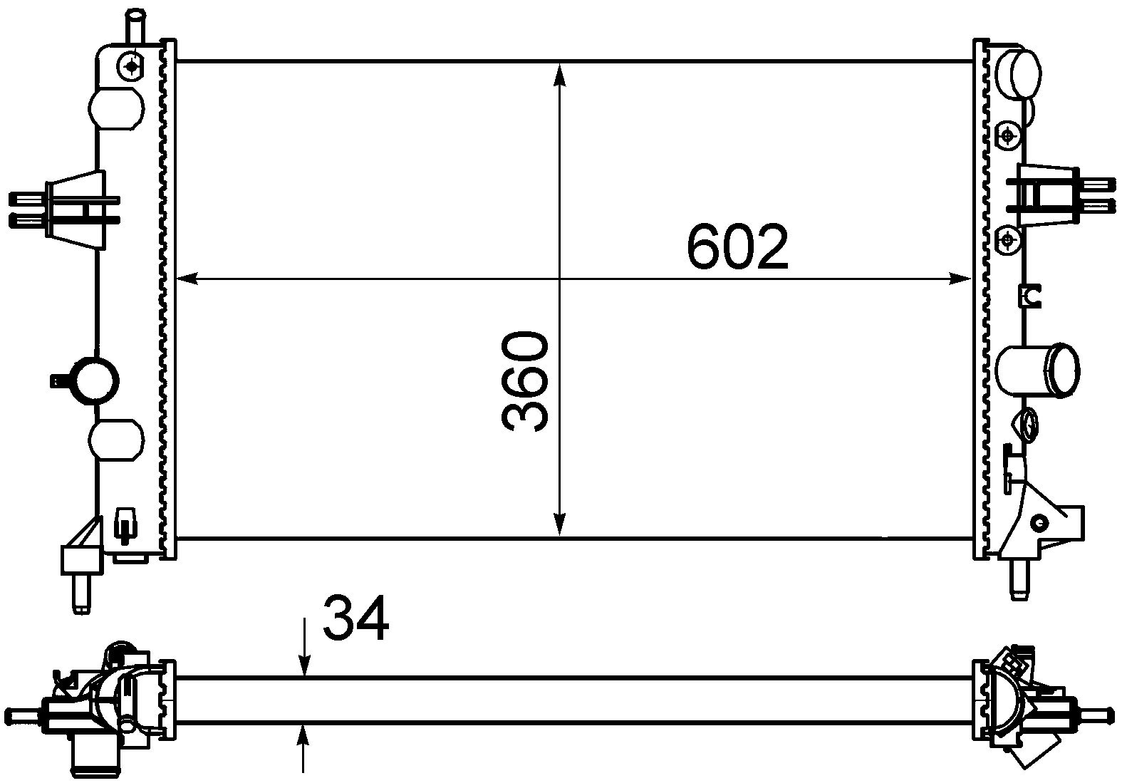 MAHLE CR 574 000S Kühlmittelkühler BEHR von MAHLE