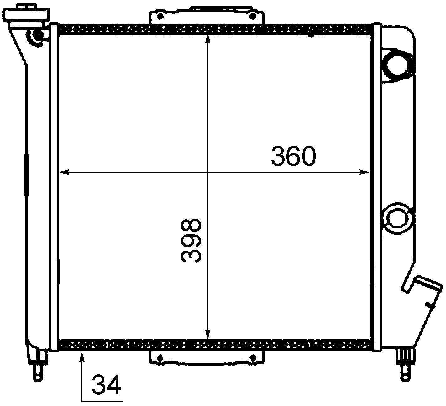 MAHLE CR 832 000S Kühler Motorkühlung mit Verschlussdeckel u.a. passend für RENAULT RAPID Kasten von MAHLE