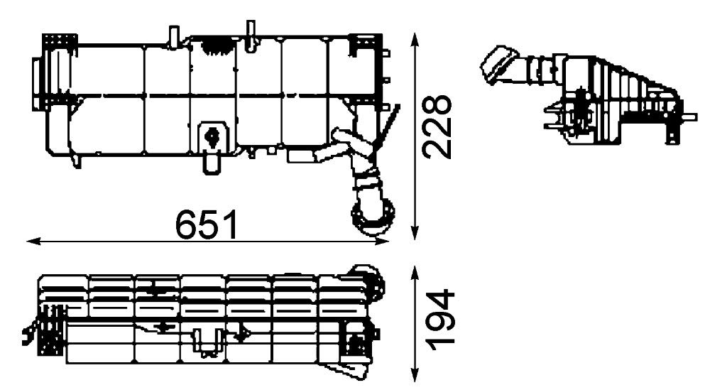 MAHLE CRT 49 000P Ausgleichsbehälter Kühlmittel mit Deckel u.a. passend für MERCEDES von MAHLE