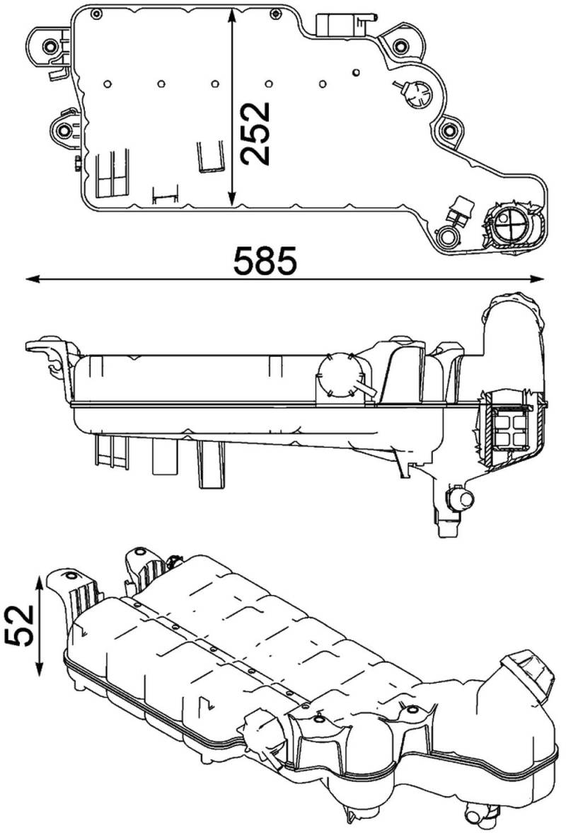 MAHLE CRT 99 000P Ausgleichsbehälter BEHR PREMIUM LINE von MAHLE