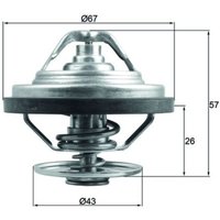 Thermostat, Kühlmittel MAHLE TX 158 83 von Mahle