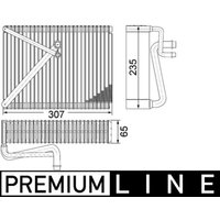 Verdampfer, Klimaanlage MAHLE AE 87 000P von Mahle