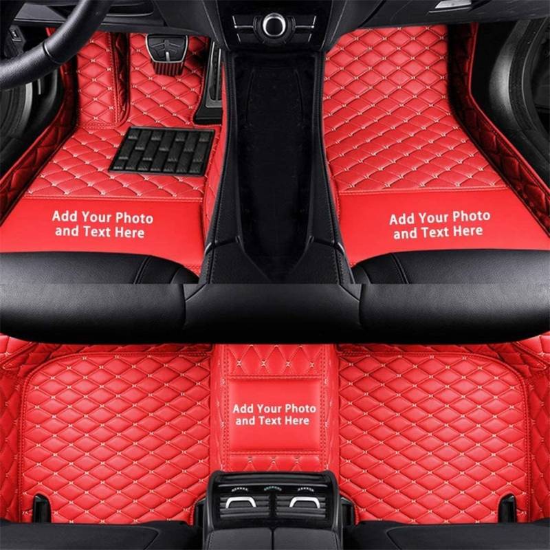 Custom Auto-Fußmatten für Audi für A1 A3 A4 A5 A6 A7 A8 Q3 Q5 Q7 S1 S3 S4 S5 TT Leder Wasserdicht Abriebfest Mit Aufbewahrungstasche Auto-Fussmatten,Farben:Rot von Maipula