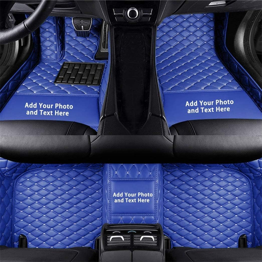 Custom Auto-Fußmatten für BMW für X1 X2 X3 X4 X5 X6 X7 Leder Wasserdicht Abriebfest Mit Aufbewahrungstasche Auto-Fussmatten,Farben:blau von Maipula