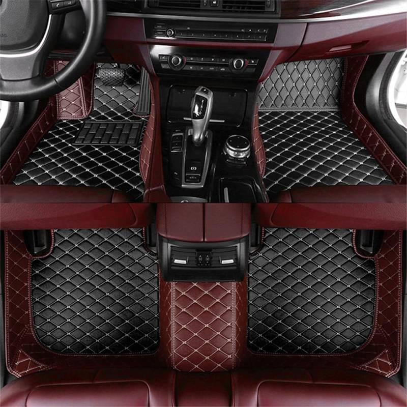 Custom Auto-Fußmatten für Citroen für C2 C3 C4 C5 C6 DS3 DS4 Leder Wasserdicht Abriebfest Mit Aufbewahrungstasche Auto-Fussmatten,Farben:Kaffee-Schwarz von Maipula