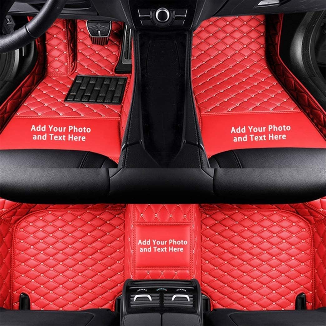 Custom Auto-Fußmatten für Mini One Cooper Paceman Clubman Countryman Leder Wasserdicht Abriebfest Mit Aufbewahrungstasche Auto-Fussmatten,Farben:Rot von Maipula