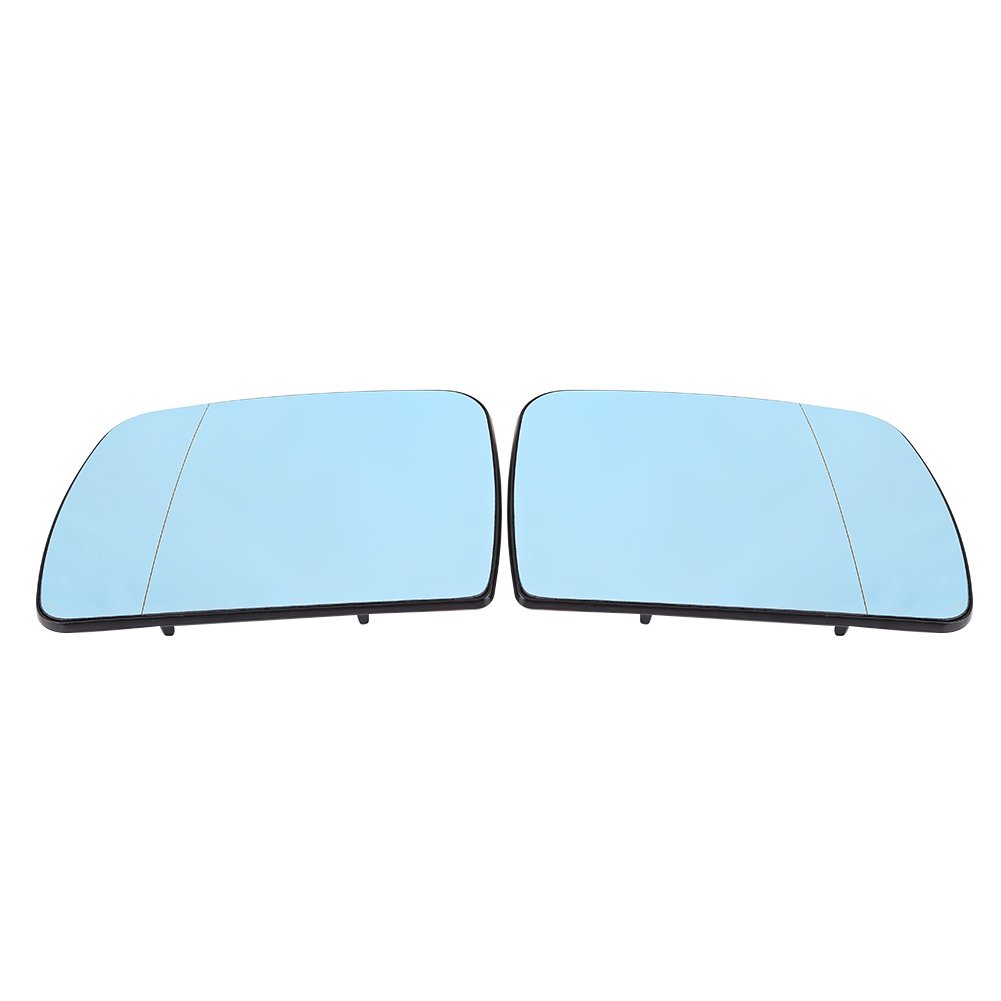 Auto Außenspiegel Glas HD Glas Rückspiegel, Auto Anti Blind Links Rechts Tür Flügel Rückspiegel Glas Beheizte Auto Innenspiegel Ersatz für BAOMAW X5 E53 1998-2006 von Majatou