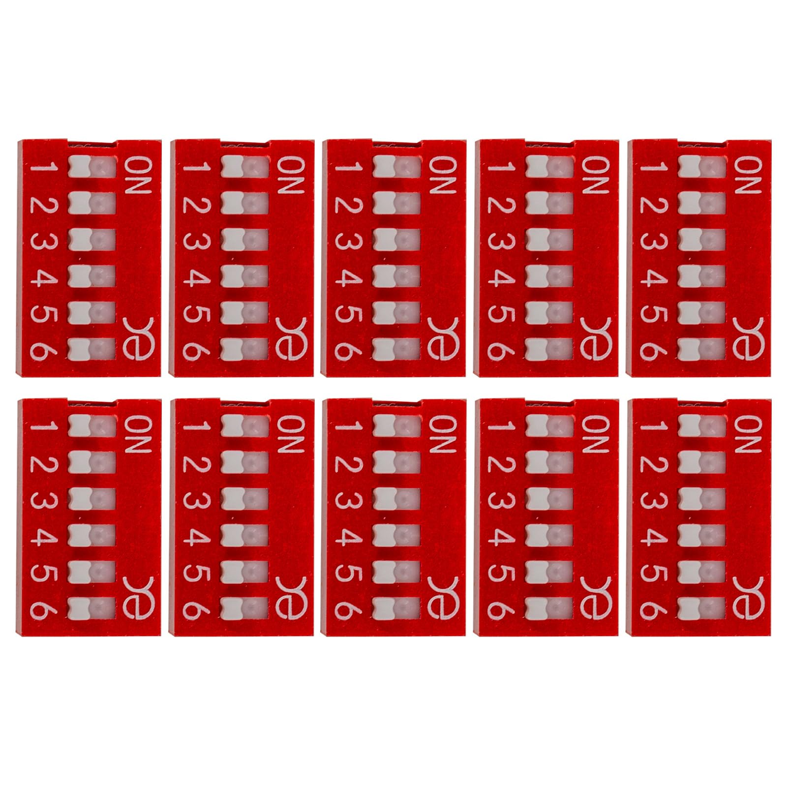 10x DIP-Schalter 6 polig Kodierschalter Schiebeschalter von MakerMind