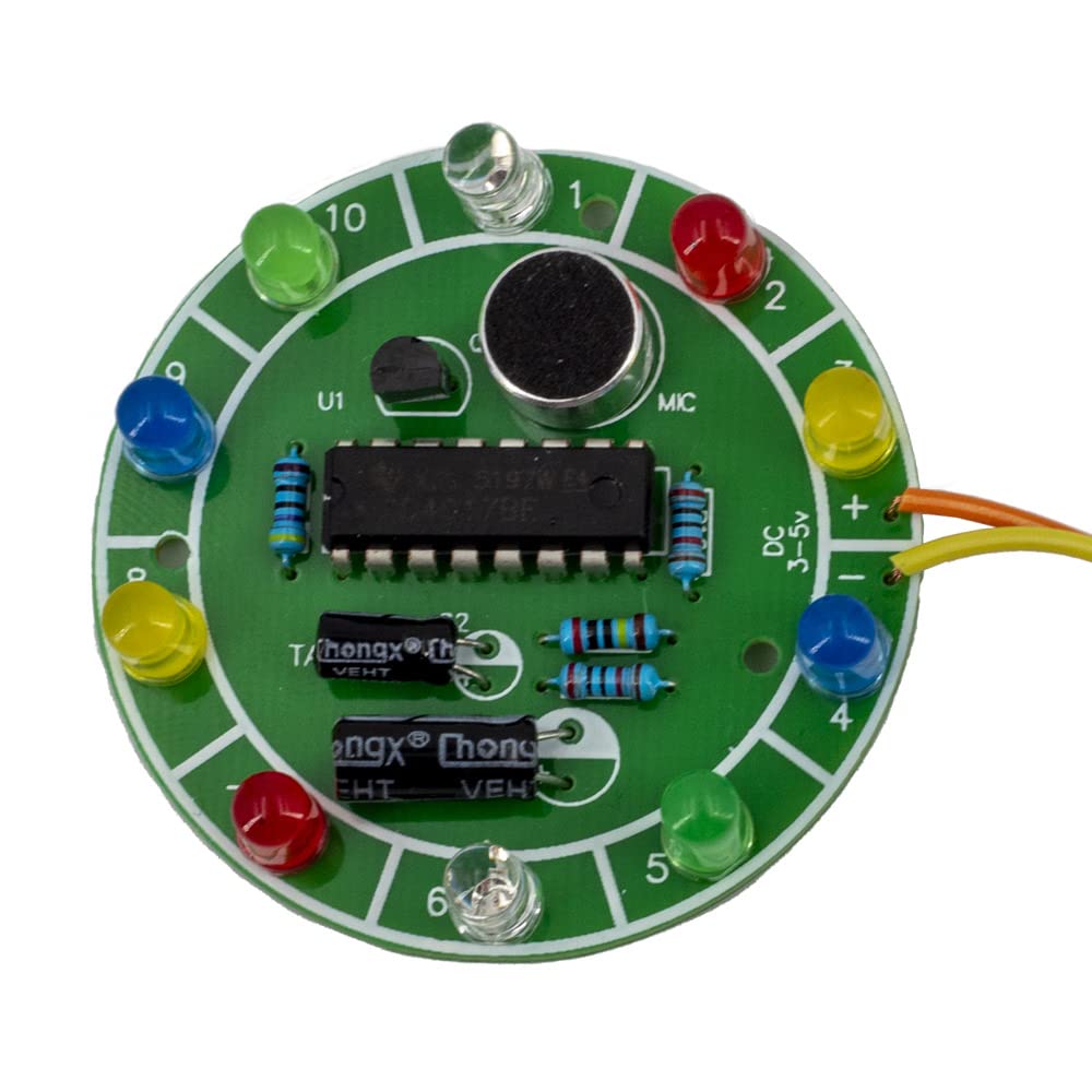 MakerMind Bausatz: Sound-gesteuertes Lauflicht Übungsplatine DIY Elektronik Kit von MakerMind