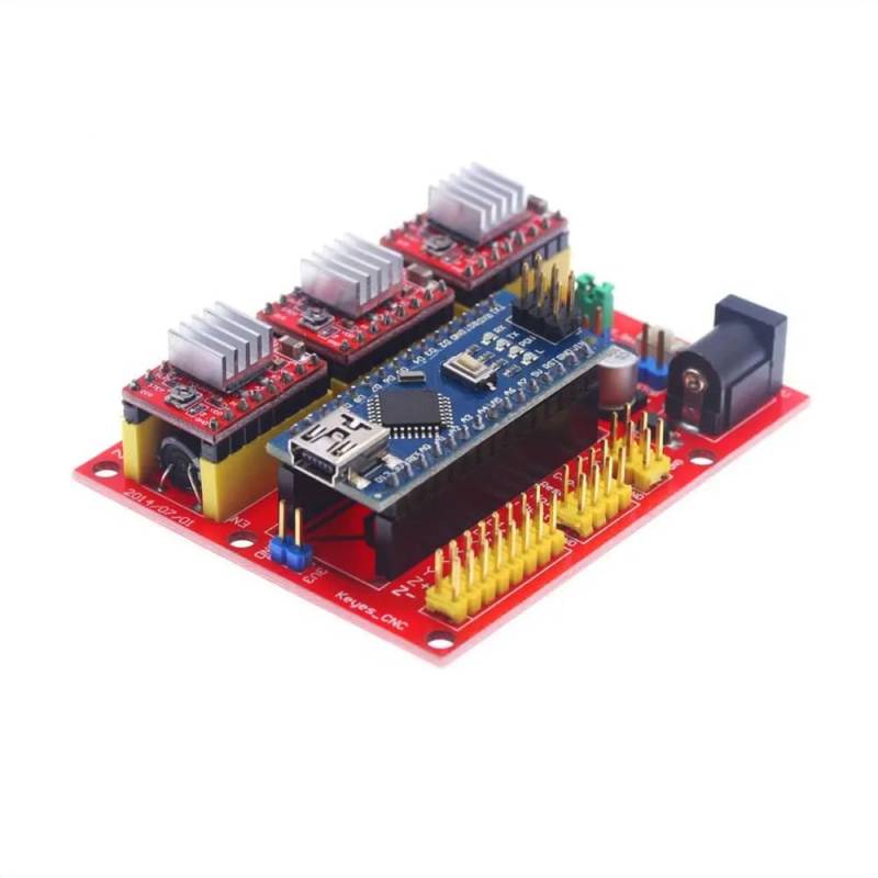 MakerMind CNC Shield V4 Kit kompatibel mit Arduino Nano Board mit A4988 GRBL Controller von MakerMind