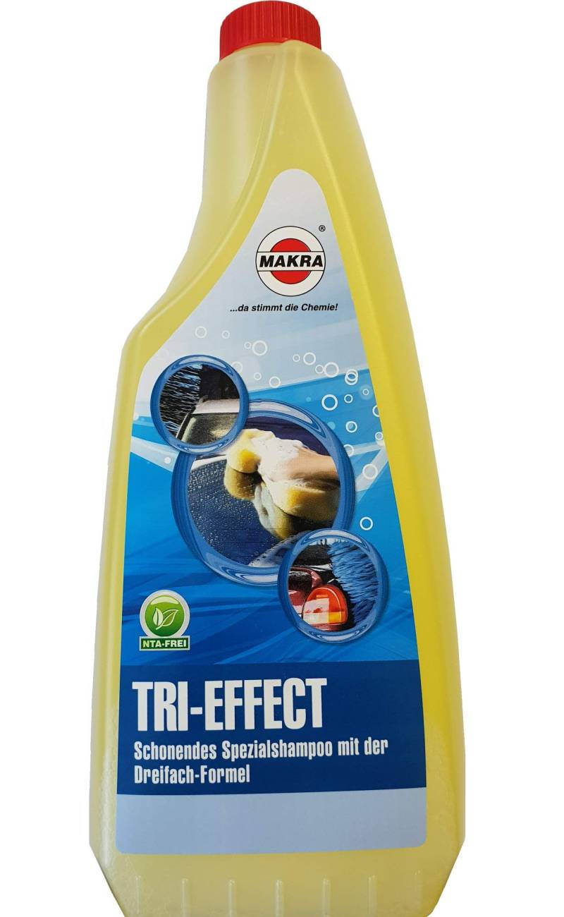 Makra Tri-Effect Spezialshampoo mit Dreifach-Formel 1 l Autoshampoo Lackpflege von Makra