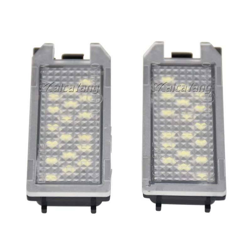 2 STÜCKE Weiß LED-Kennzeichenleuchte Hintere Kennzeichenleuchte Rücklicht Ersatz für Jeep Grand Cherokee Compass Patriot, Fiat 500, Dodge Viper, Maserati Levante von Malcayang