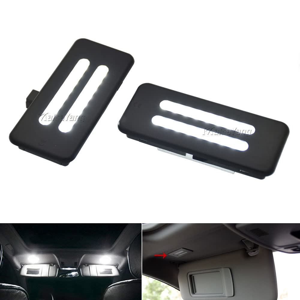 LED Innensonnenblende Kosmetikspiegel Lampen Leseleuchten für BMW E60 E60N E61 E61N E70 E71 E72 E84 E90 E90N E91 E91N E92 E92N F25 von Malcayang