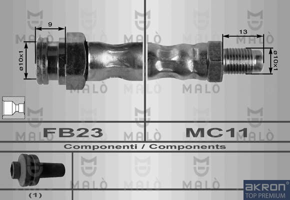 Bremsschlauch Hinterachse beidseitig Maló 8375 von Maló