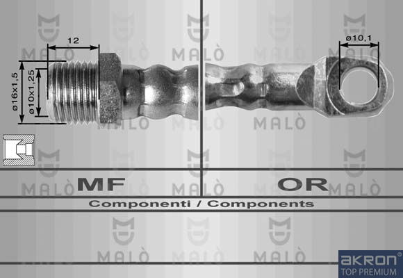 Bremsschlauch Vorderachse beidseitig Maló 8020 von Maló