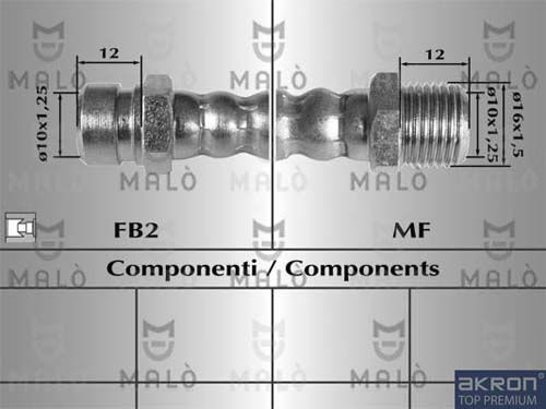 Bremsschlauch Vorderachse beidseitig Maló 8046 von Maló