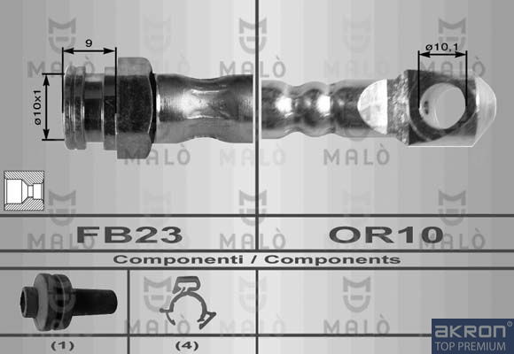 Bremsschlauch Vorderachse beidseitig Maló 8372 von Maló