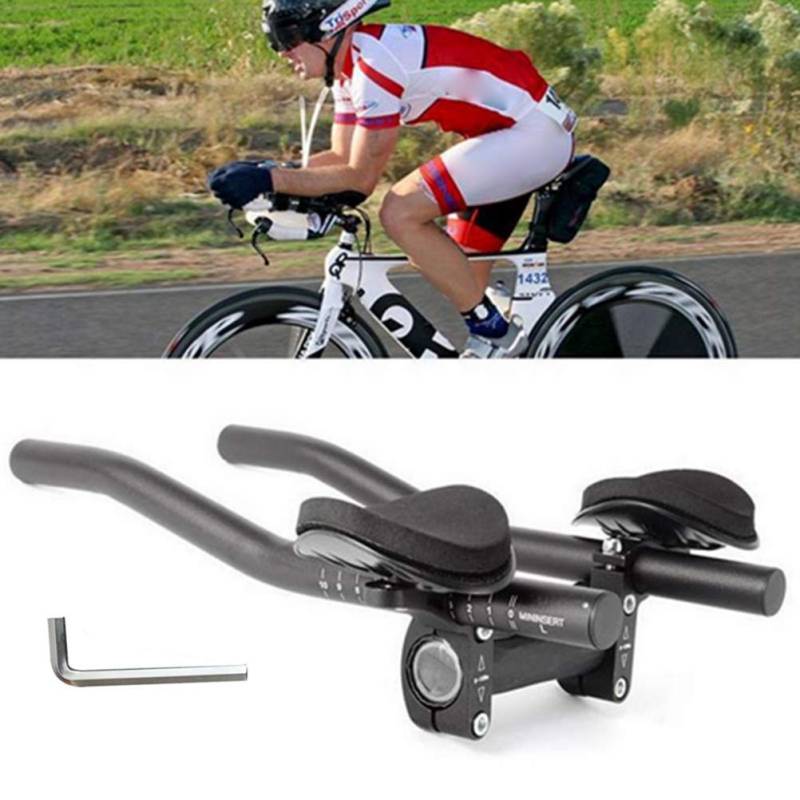 Malsyee Fahrrad TT Lenker mit Inbusschlüssel Werkzeug Triathlon Aero Bars Radfahren Rest Lenker Moutain Bike Rennrad von FOXCUP