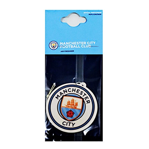 Offizieller Manchester City FC Auto-Lufterfrischer in Blau mit Orange-Duft, Hängendes Papier, 24 Stunden, 2-3 m², Ideal für Automobil-Innenausstattung von Manchester City FC