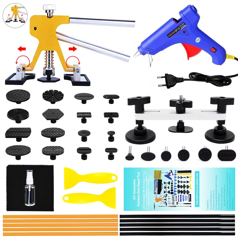 Manelord Dellen Reparatur Ausbeulwerkzeug, Car Paintless Dent Removal Kit, DIY Golden Lifter für Fahrzeug Dellen/Hagel Schaden Entfernen von Manelord