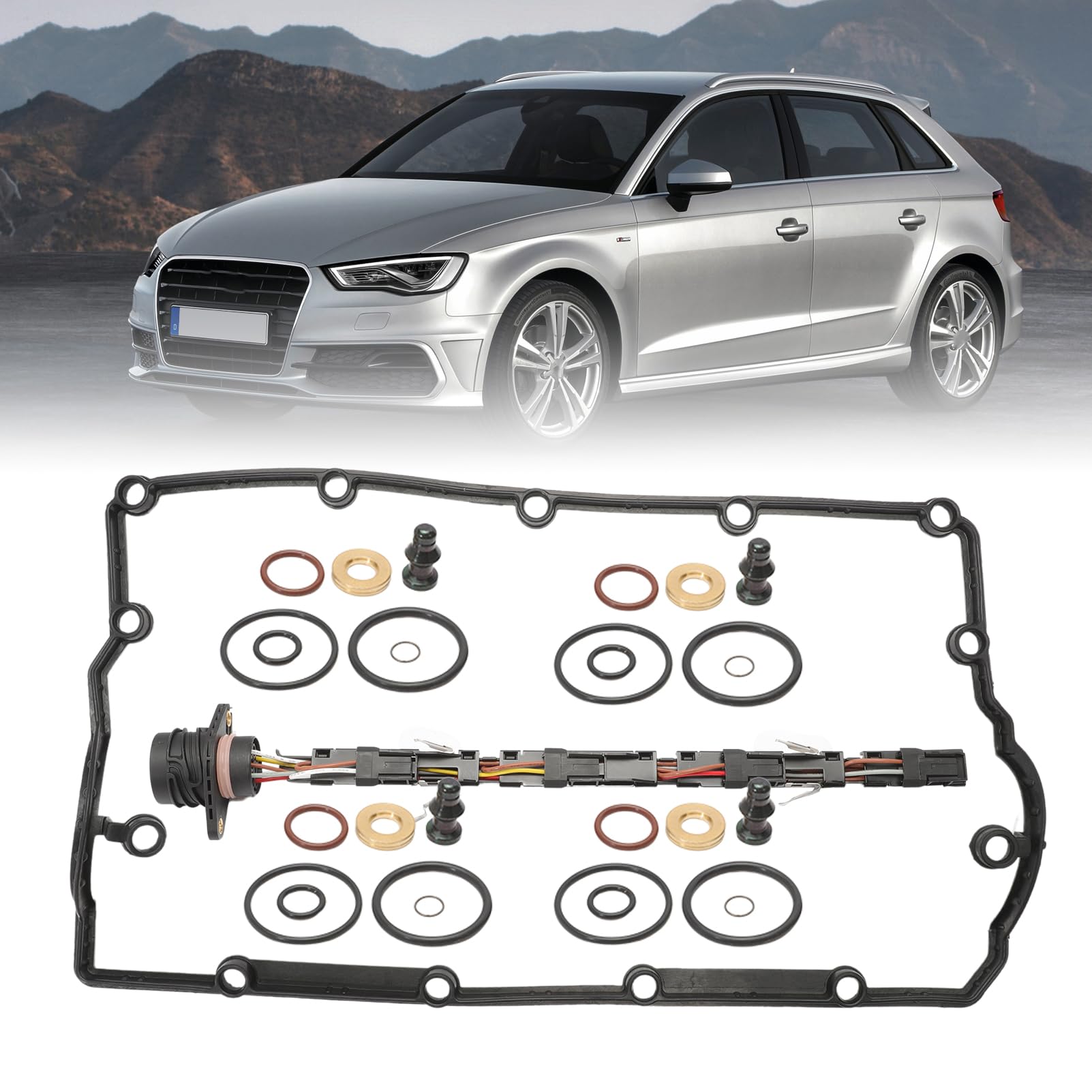 MangWany Line-Set Pumpen-Düse-Kit 038971600 Kompatibel mit Leon Toledo Golf A3 A4 A6 1.9 2.0 TDI AXB AXR AJM Einspritzdüsen-Kabelbaum-Kabelbaum-Kit von MangWany