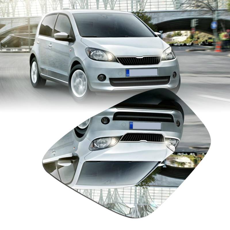 MangWany Rückspiegelglas beheizbar Antibeschlag hinten kompatibel mit UP/Seat Mii (KF1) / Citigo 2011–2016 Spiegelglas Rechts von MangWany