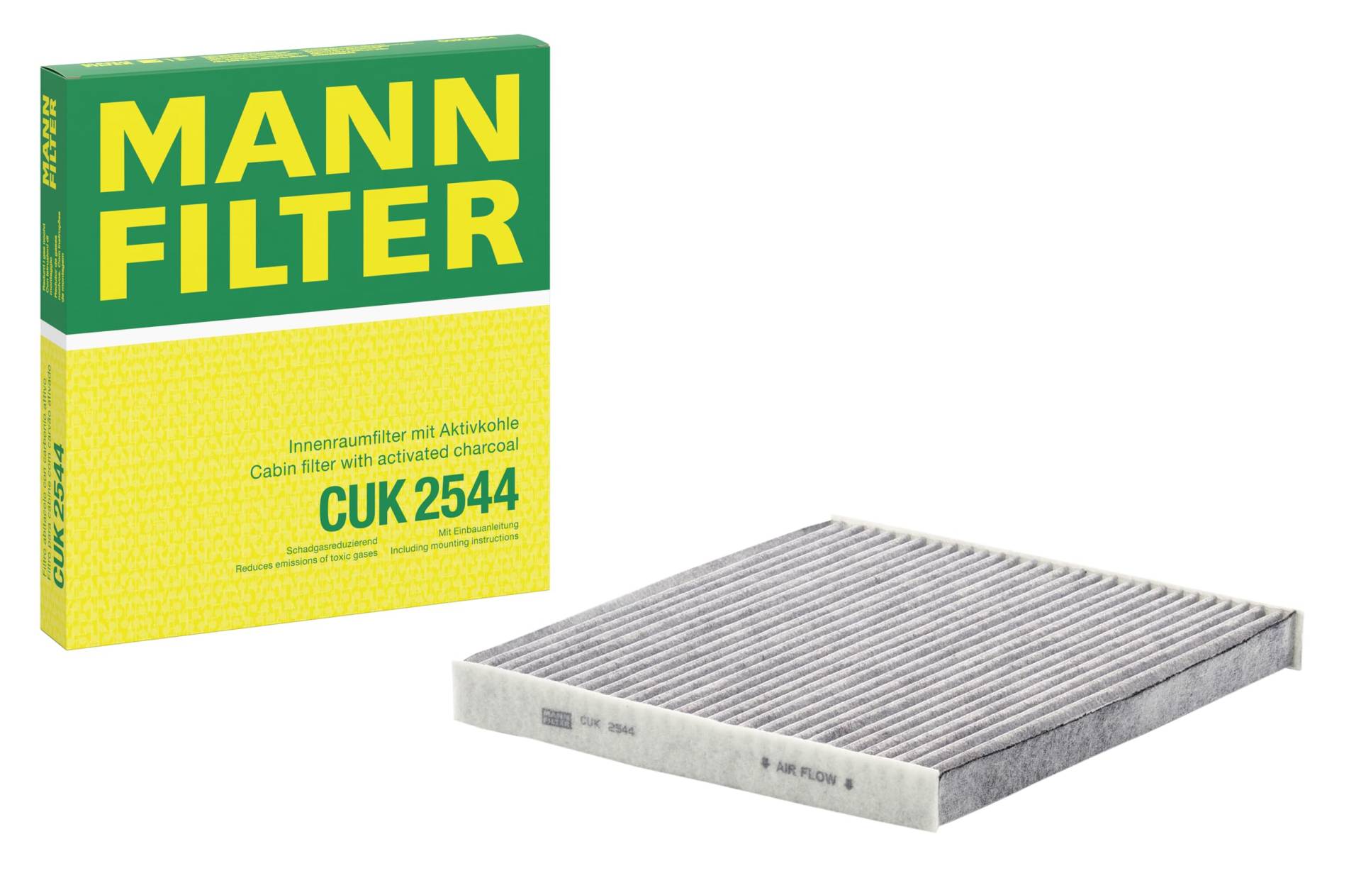 MANN-FILTER CUK 2544 Filtro de habitáculo – Filtro de habitáculo con carbón activo para automóviles von MANN-FILTER