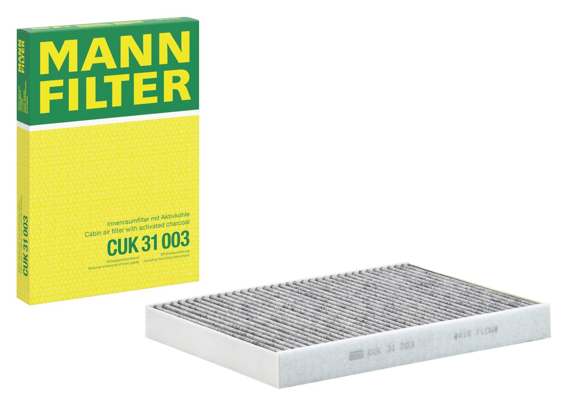 MANN-FILTER CUK 31 003 Filtro de habitáculo – Filtro de habitáculo con carbón activo para automóviles von MANN-FILTER