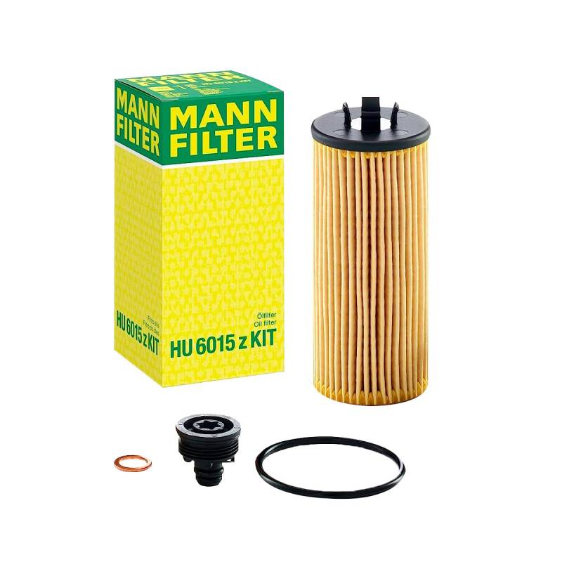 MANN-FILTER HU 6015 z KIT Filtro de aceite – Set de filtro de aceite juego de juntas Para automóviles von MANN-FILTER