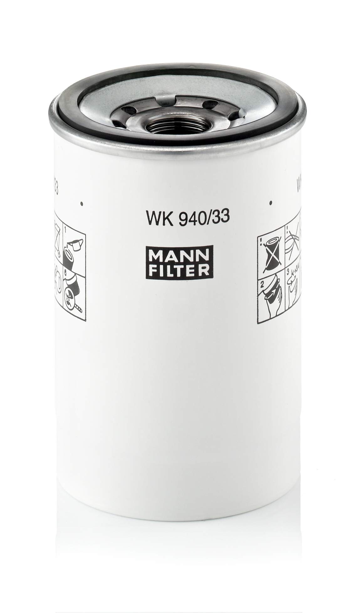 MANN-FILTER WK 940/33 x Kraftstofffilter Satz mit Dichtung / Dichtungssatz Kraftstofffilter – Für Nutzfahrzeug von MANN-FILTER