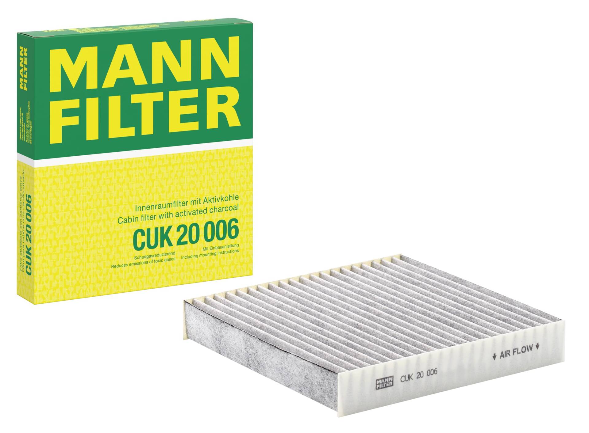 MANN-FILTER CUK 20 006 Filtro de habitáculo – Filtro de habitáculo con carbón activo para automóviles von MANN-FILTER