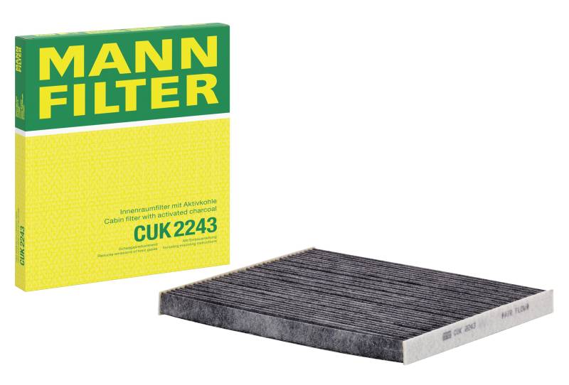 MANN-FILTER CUK 2243 Innenraumfilter – Pollenfilter mit Aktivkohle – Für Rechtslenker PKW von MANN-FILTER