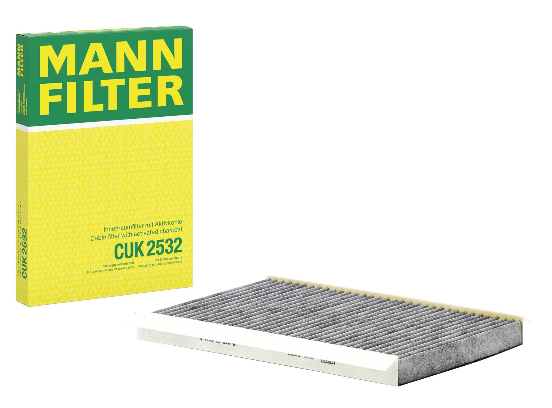 MANN-FILTER CUK 2532 Filtro de habitáculo – Filtro de habitáculo con carbón activo para automóviles von MANN-FILTER