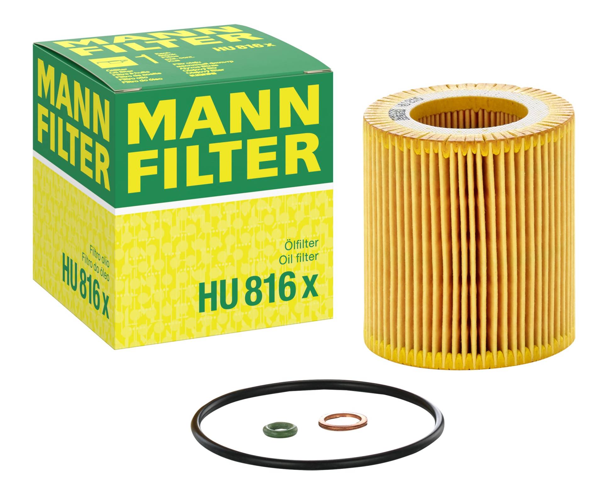 MANN-FILTER HU 816 X Ölfilter – Ölfilter Satz mit Dichtung / Dichtungssatz – Für PKW von MANN-FILTER