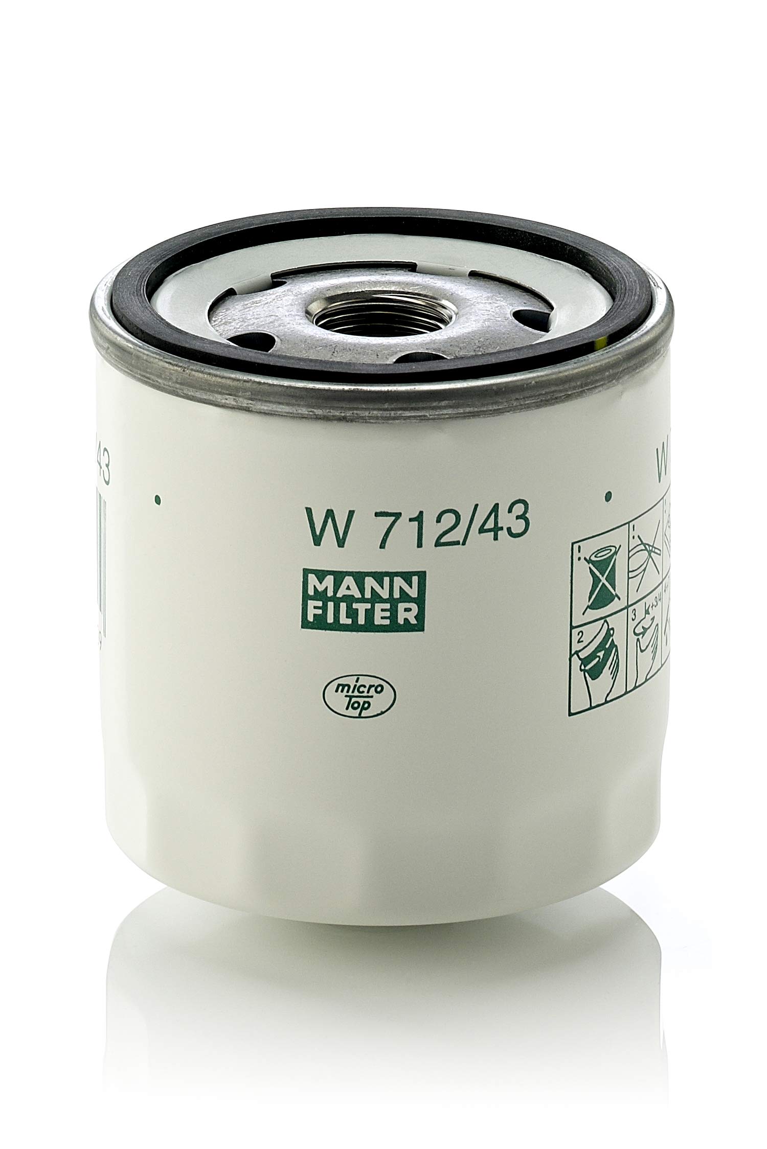 MANN-FILTER W 712/43 - Schmierölwechselfilter Ölfilter – Für PKW von MANN-FILTER