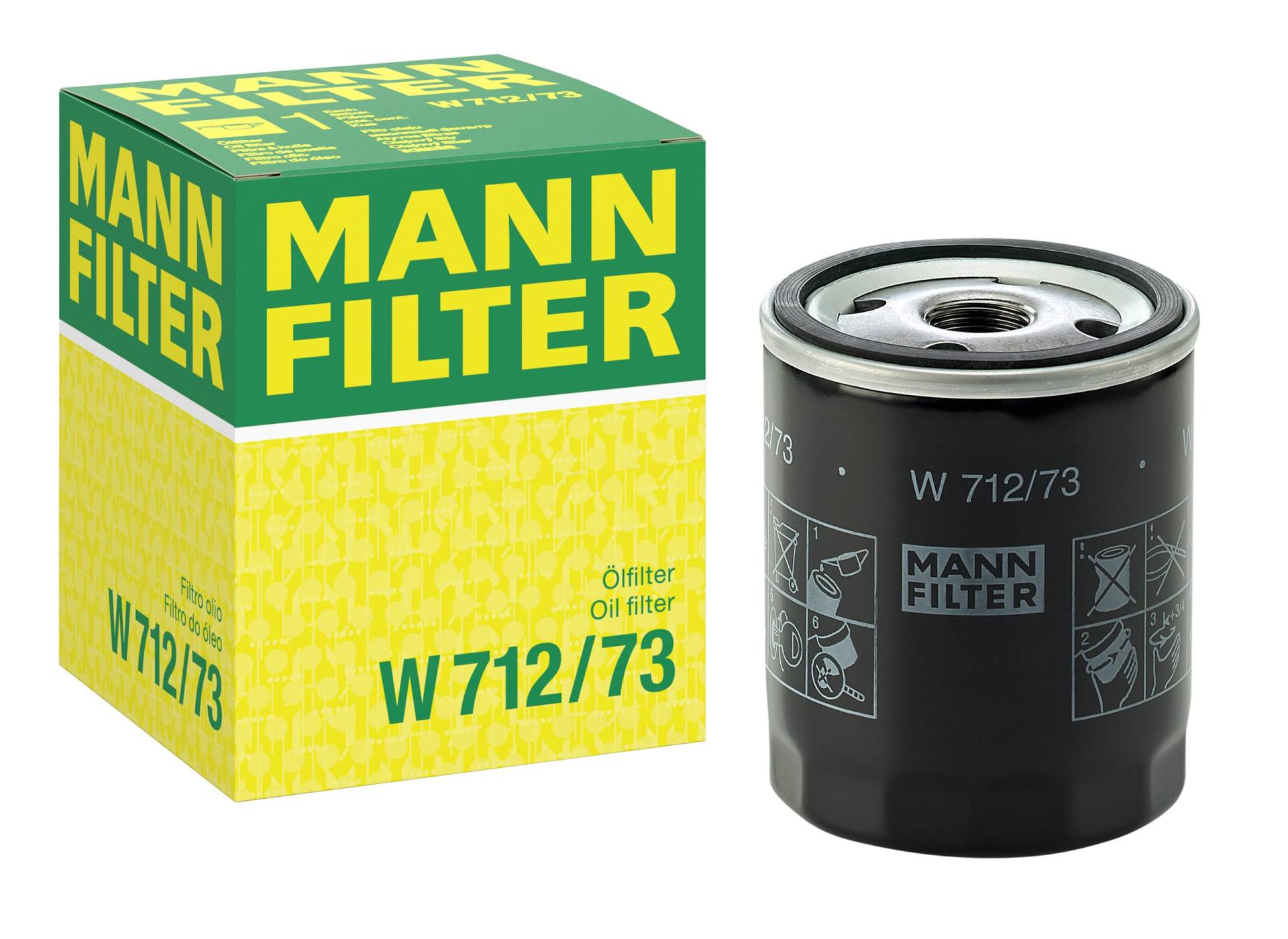 MANN-FILTER W 712/73 Ölfilter – Für PKW von MANN-FILTER