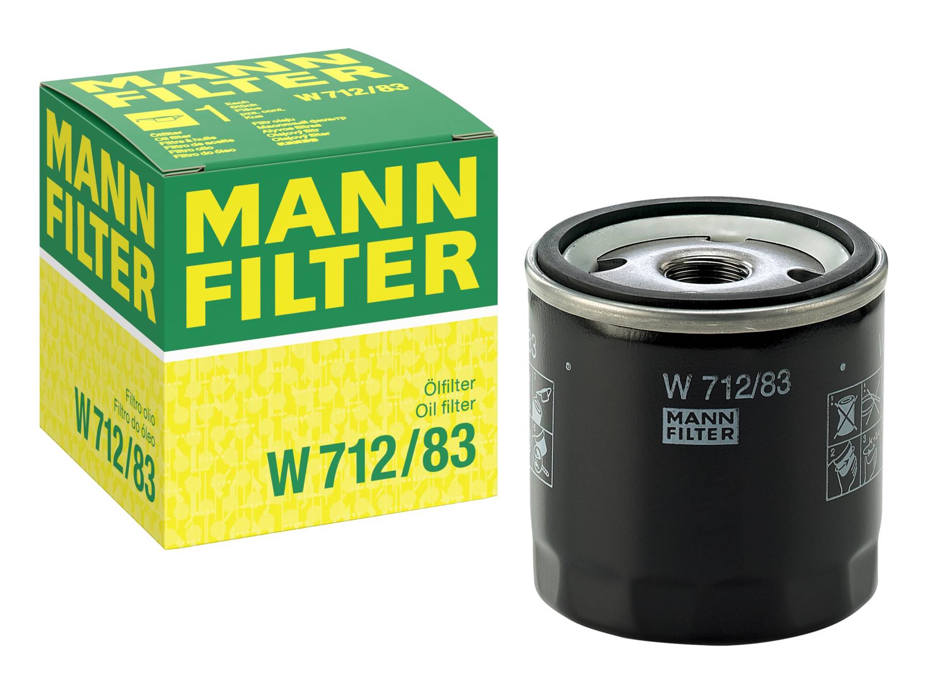 MANN-FILTER W 712/83 Ölfilter – Für PKW und Nutzfahrzeuge von MANN-FILTER