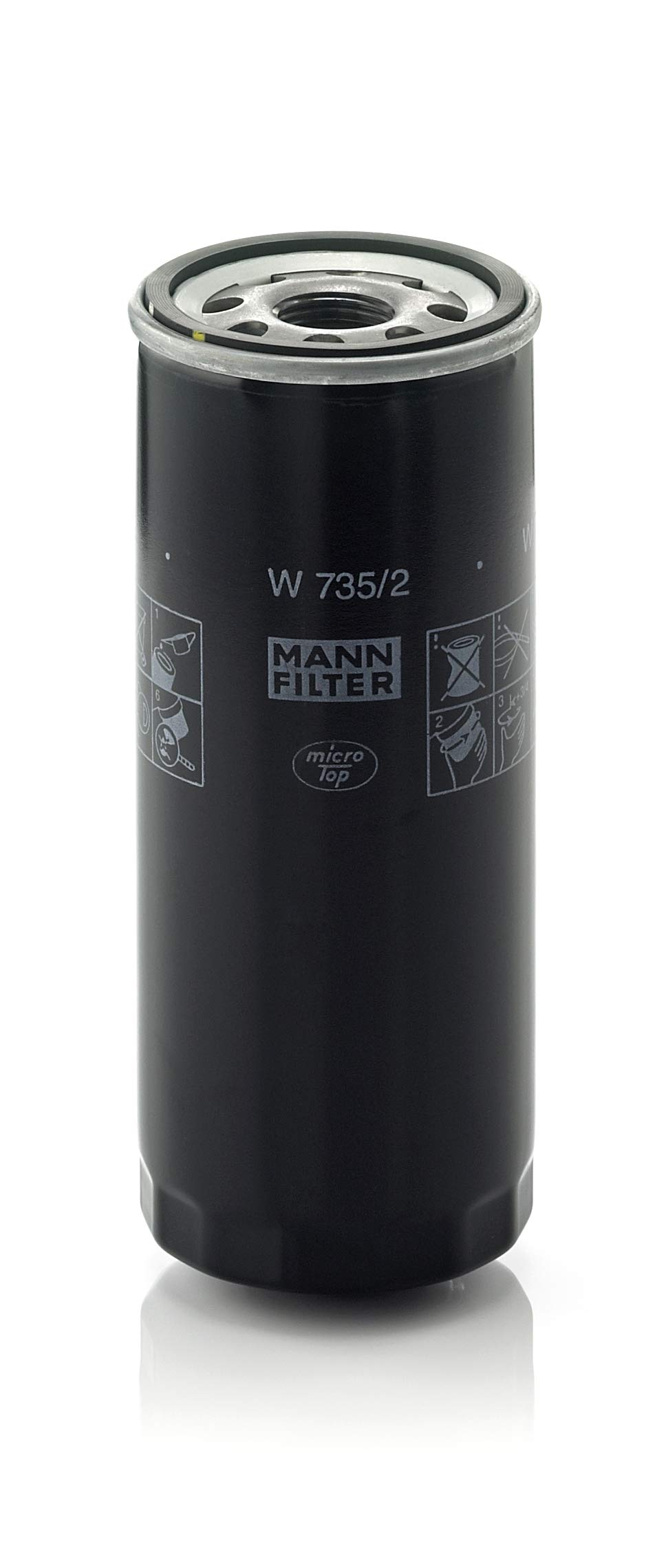 MANN-FILTER W 735/2 - Schmierölwechselfilter Ölfilter – Für PKW von MANN-FILTER