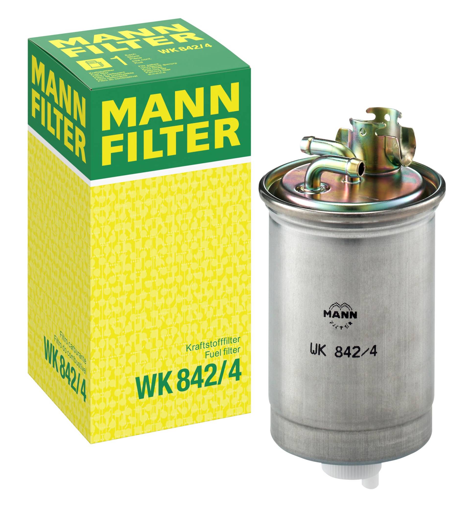 MANN-FILTER WK 842/4 Kraftstofffilter – Für PKW, LKW, Busse und Nutzfahrzeuge von MANN-FILTER