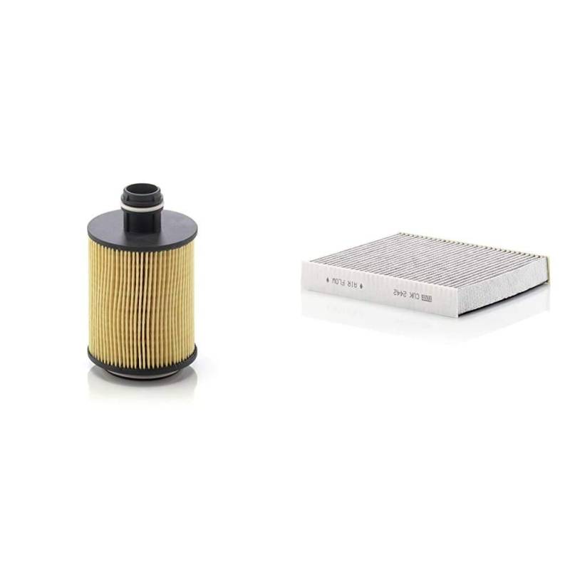 Original MANN-FILTER Ölfilter HU 7004/1 x – Ölfilter Satz mit Dichtung/Dichtungssatz – Für PKW & Innenraumfilter CUK 2442 – Pollenfilter mit Aktivkohle – Für PKW von MANN-FILTER