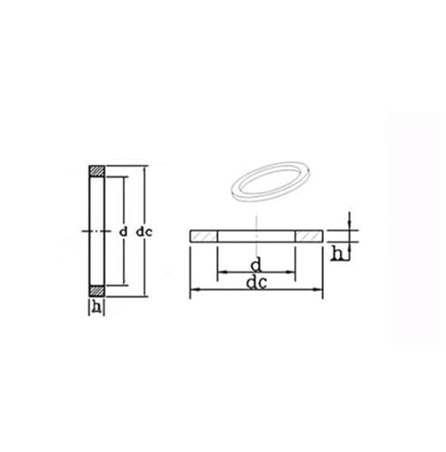 1/5/10 Stück M21 M22 M23 M24 M25 M26 M27 M28 M30 Messing Kupfer Dichtung Boot Crush Washer Flachdichtung Ring Sump Plug Oil Seal Fitting 2mm(M22x32x2 10Pcs) von Manoud