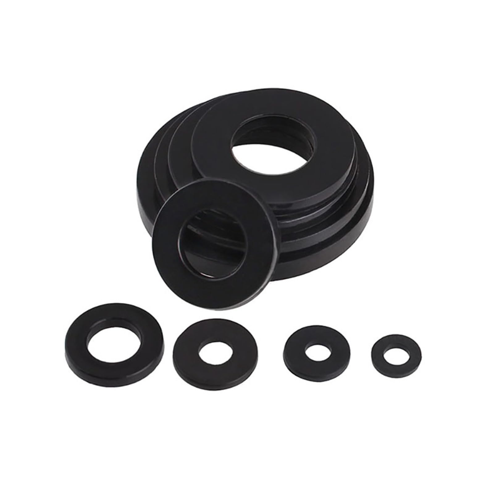 10/20/50PCS M2 M2,5 M3 M4 M5 M6 M8 M10 M12 M14 M16 M18 M20 Schwarz penny Kotflügel Reparatur Unterlegscheiben Flach Dick(M5x10x1,10Pcs) von Manoud