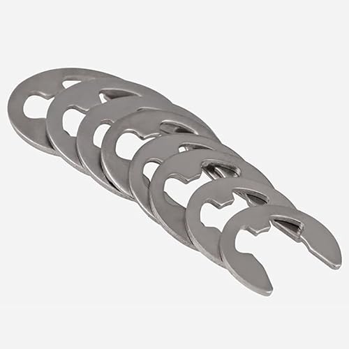 10/30/50 Stück M1.5 M2 M2.5 M3 M3.5 M4 M5-M15 304 Edelstahl E Clip Sicherungsring Sicherungsring Unterlegscheibe for Wellenbefestigung(10pcs,M2.5) von Manoud