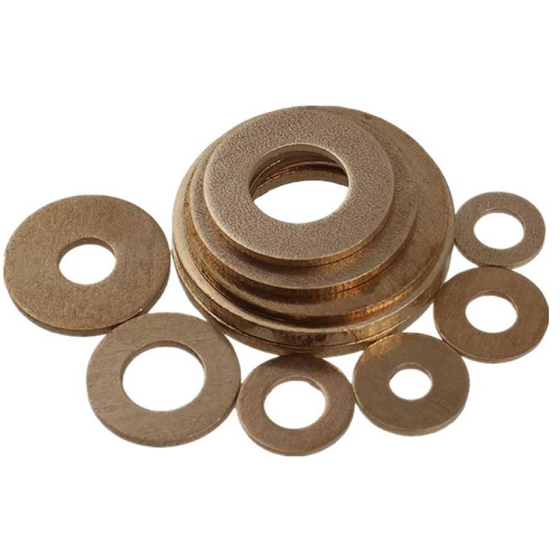 5/10/20/50 STÜCKE M2 M2,5 M3 M4 M5 M6 M8 M10 Messing Unterlegscheibe Messing Flache Unterlegscheibe Verdicktes Kupfer Metallschraube Flachdichtung Pad(M4x9x1(50Pcs)) von Manoud