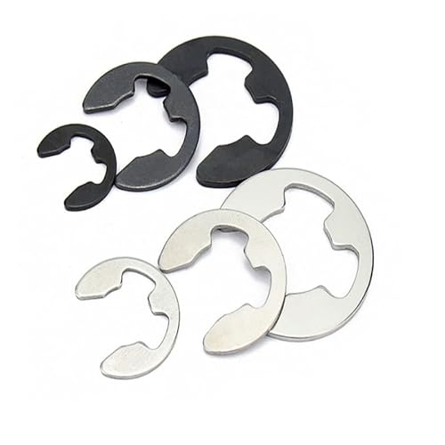 5/10/50 Stück M2 M3 M4 M5 M6 M8 M10-M24 Schwarzer Edelstahlschaft Externer Sicherungsring E Clip Snap Collar Lock Sicherungsring Unterlegscheibe(Black Carbon Steel,M13 (10pcs)) von Manoud