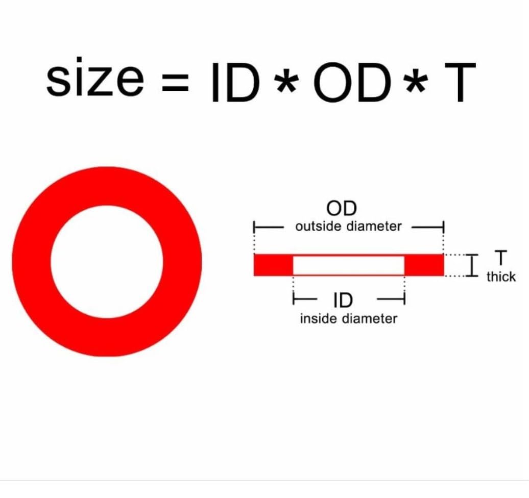 50/100/200 Stück M2 M2,5 M3 M4 M5 M6 M8 M10 M12 M14 M16 rotes Stahlpapier, isolierende Unterlegscheibe, Isolierung, einfache Dichtung, Pad, Ring, Abstandshalter(200pcs M2x6x0.5mm) von Manoud