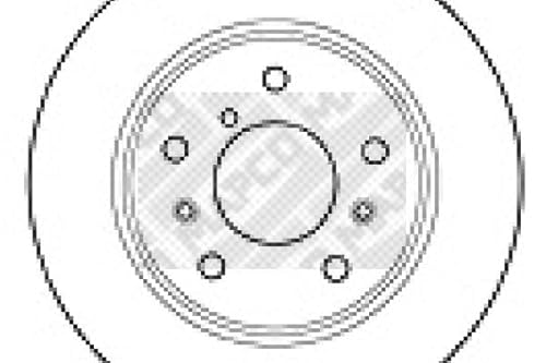 2x MAPCO Bremsscheibe Vorne Ø264mm Dicke: 24mm Lochkreis-Ø: 114.3mm Belüftet von Mapco