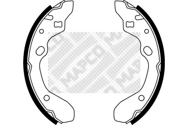 Bremsbackensatz Hinterachse Mapco 8512 von Mapco