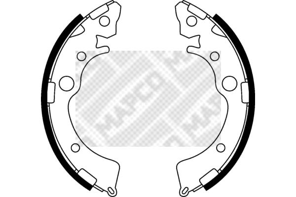 Bremsbackensatz Hinterachse Mapco 8523 von Mapco