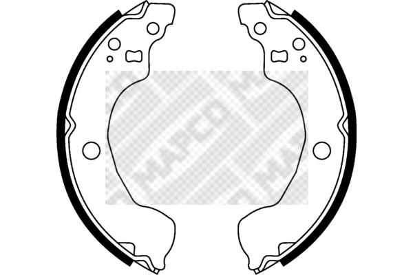 Bremsbackensatz Hinterachse Mapco 8530 von Mapco